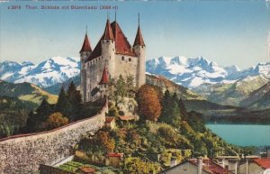 Switzerland Thun Schloss Mit Blueemlisalp 1948