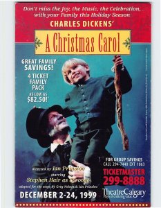 Postcard Charles Dickens A Christmas Carol Theatre Calgary Canada