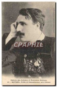 Old Postcard Folklore Botrel Poet and songwriter did Dinan Concert Botrel