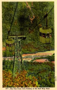 Franconia Notch, New Hampshire - Cannon Mountain Aerial Passenger Tramway -1940s