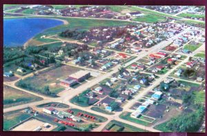 Manitoba Aerial View Town of SHOAL LAKE Chrome 1950s-1970s