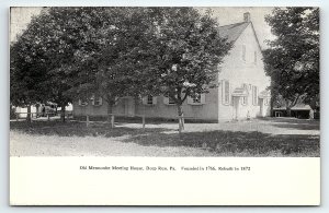 c1910 DEEP RUN PA OLD MENNONITE MEETING HOUSE FOUNDED 1766 EARLY POSTCARD P4134