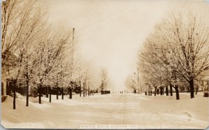 Durham Ontario Winter Scene Snow Real Photo Postcard G42