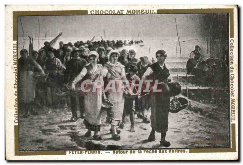 Chromo Chocolat Moreuil Feyer Perrin Return of the oyster fishing