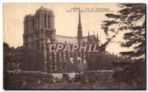 Old Postcard Paris View of Notre Dame Taking Church St. Julien Le Pauvre