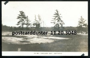 h4065 - MC GREGOR BAY Ontario 1920s Manitoulin Island. Real Photo Postcard