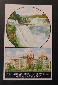 Mint USA Advertisement Postcard Home of Shredded Wheat Factory Niagara Falls NY