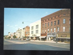 NORTHAMPTON MASSACHUSETTS DOWNTOWN STREET SCENE OLD CARS VINTAGE POSTCARD