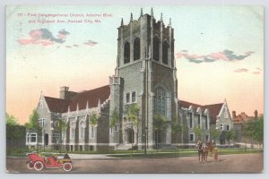 State View~Kansas City MO~First Congregational Church~Admiral Blvd~Vtg RPO PC