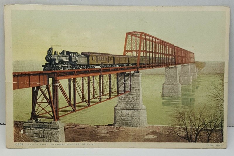 Santa Fe Bridge Sibley Missouri Vintage Postcard 