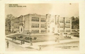 Artist Conception High School Richland Center Wisconsin C1910 RPPC Postcard 5253