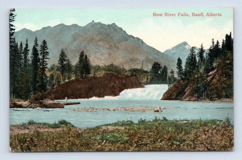 Bow River Falls Banff Alberta Canada UNP Unused DB Postcard H16