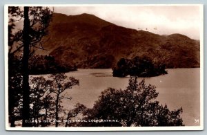 RPPC Scotland  UK Ellen's Isle & Ben Venue  Loch Katrine   Real Photo  Postcard