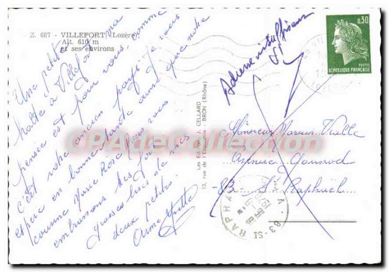 Postcard Modern Villefort Its Surroundings