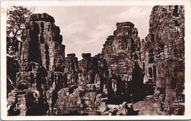 Cambodia Angkor Thom Siem Reap Vintage RPPC 09.02