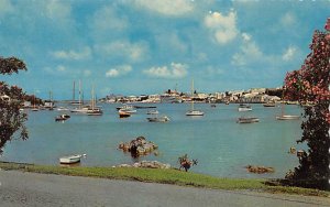 Hamilton Harbour From Red Hole in Paget Bermuda Postcard