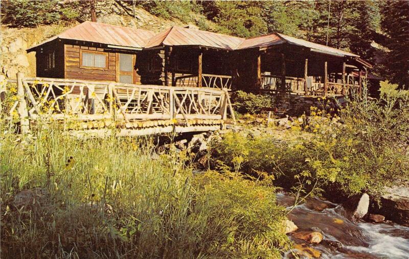 Cimarron New Mexico 1960s Postcard Fish Camp Waite Philips Fishing Lodge