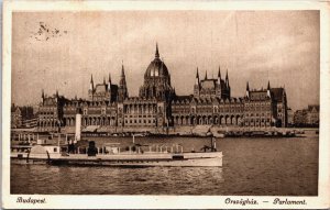 Hungary Budapest Orzaghaz Parlament Vintage Postcard C112