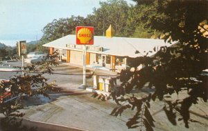 Thorn Hill Tennessee Clinch Mountain Lookout Shell Gas Station Postcard AA74655