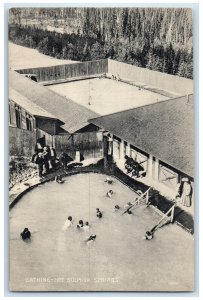 c1940's Bathing-Hot Sulphur Springs Winnipeg Canada Vintage Unposted Postcard