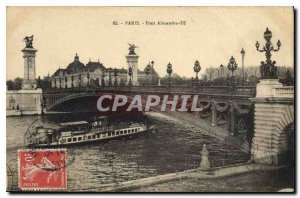 Old Postcard Paris Pont Alexandre III