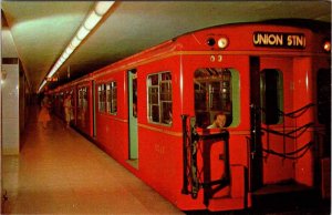 Postcard TRAIN SCENE Toronto Ontario ON AO2029