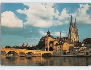 Postcard Beautiful View of Regensburg Germany
