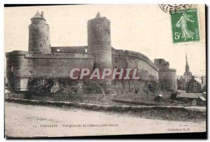 Old Postcard Fougeres Vue Generale Du Chateau