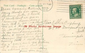 Christmas, Die Cut Hold-to-Light, Snow Covered Large House, 1912 PM