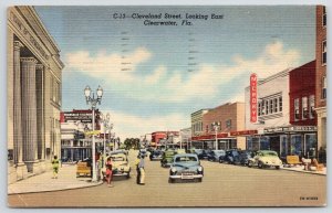 Clearwater FL~Peninsular Telephone~Bay Drugs~McCrory's 5&10~Cleveland St E~1951