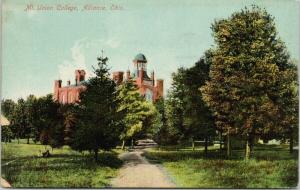 Mt. Union College Alliance Ohio OH c1910 Postcard D83