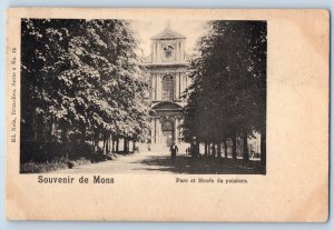 Belgium Postcard Souvenir of Mons Park and Museum of Painting 1900 Posted