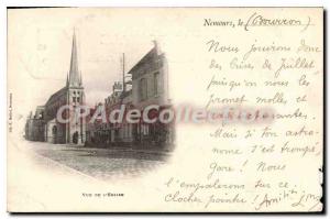 Postcard Old Nemours View Of The Church