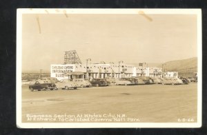RPPC CARLSBAD CAVERNS WHITE'S CITY NEW MEXICO OLD CARS REAL PHOTO POSTCARD