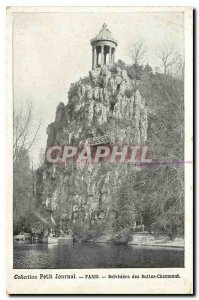 Old postcard Collection Diary Belvedere Paris Buttes Chaumont