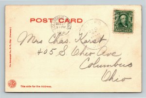 Newark OH, High School, Vintage Ohio c1906 Postcard 