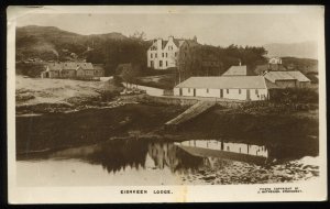 Eishken Lodge. Early real photo postcard. Isle of Lewis, Scotland. c.1915