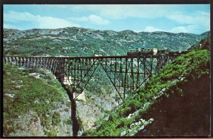 31620) Alaska Steel Bridge W.P & T.R. steel cantilever bridge 215 ft high Chrome