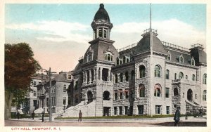 Vintage Postcard 1921 City Hall Townsend Industrial School Newport Rhode Island