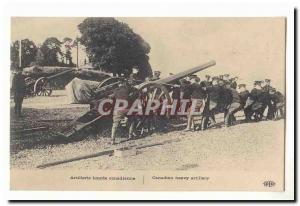 Old Postcard Miliaria Canadian heavy artillery (Canada cannon tank guns)