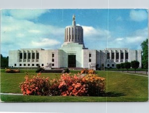 Oregon State Capitol Building Salem OR Postcard VTG UNP Plastichrome Vintage 