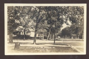 RPPC BURLINGTON KANSAS RESIDENCE STREET SCENE VINTAGE REAL PHOTO POSTCARD 