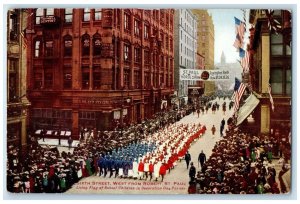 c1910 Sixth Street West Robert Horse Show Parade St. Paul Minnesota MN Postcard