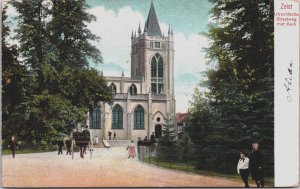 Netherlands Zeist Utrechtsestraatweg met Kerk Vintage Postcard C127