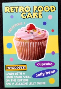 [AG] P581 Food Dessert Cupcake Jelly Bean Cake Gastronomy Cuisine (postcard *New