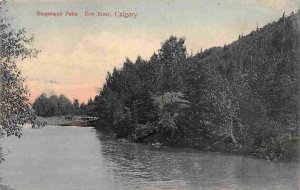 Shaganappi Point Bow River Calgary Alberta Canada 1910c postcard