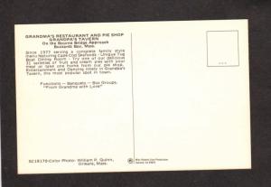 MA Grandma's Restaurant Buzzards Bay Mass Massachusetts Cape Cod Postcard