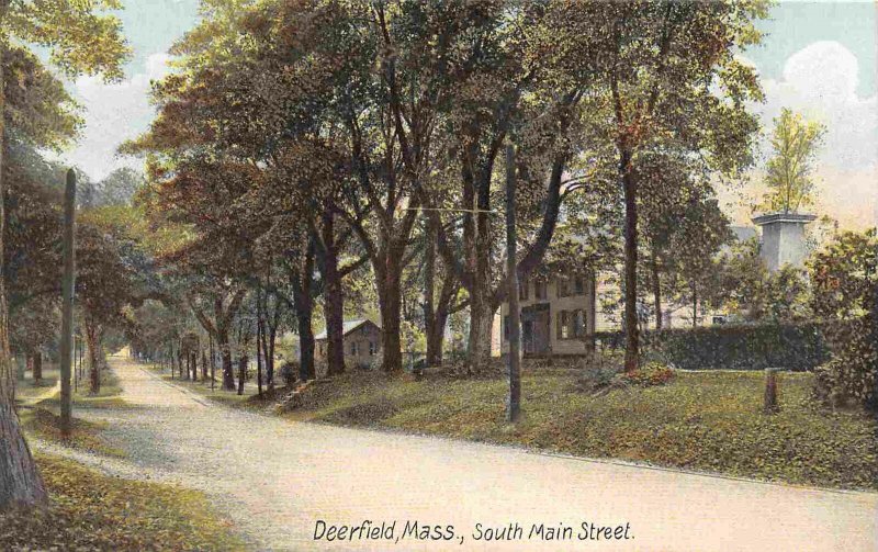 South Main Street Deerfield Massachusetts 1910c postcard 