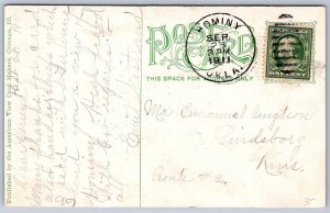 K27/ Hominy Oklahoma Postcard c1910 High School Building 406