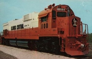 Illinois Central 1100 C636 Locomotive Built By Alco 1968 Postcard